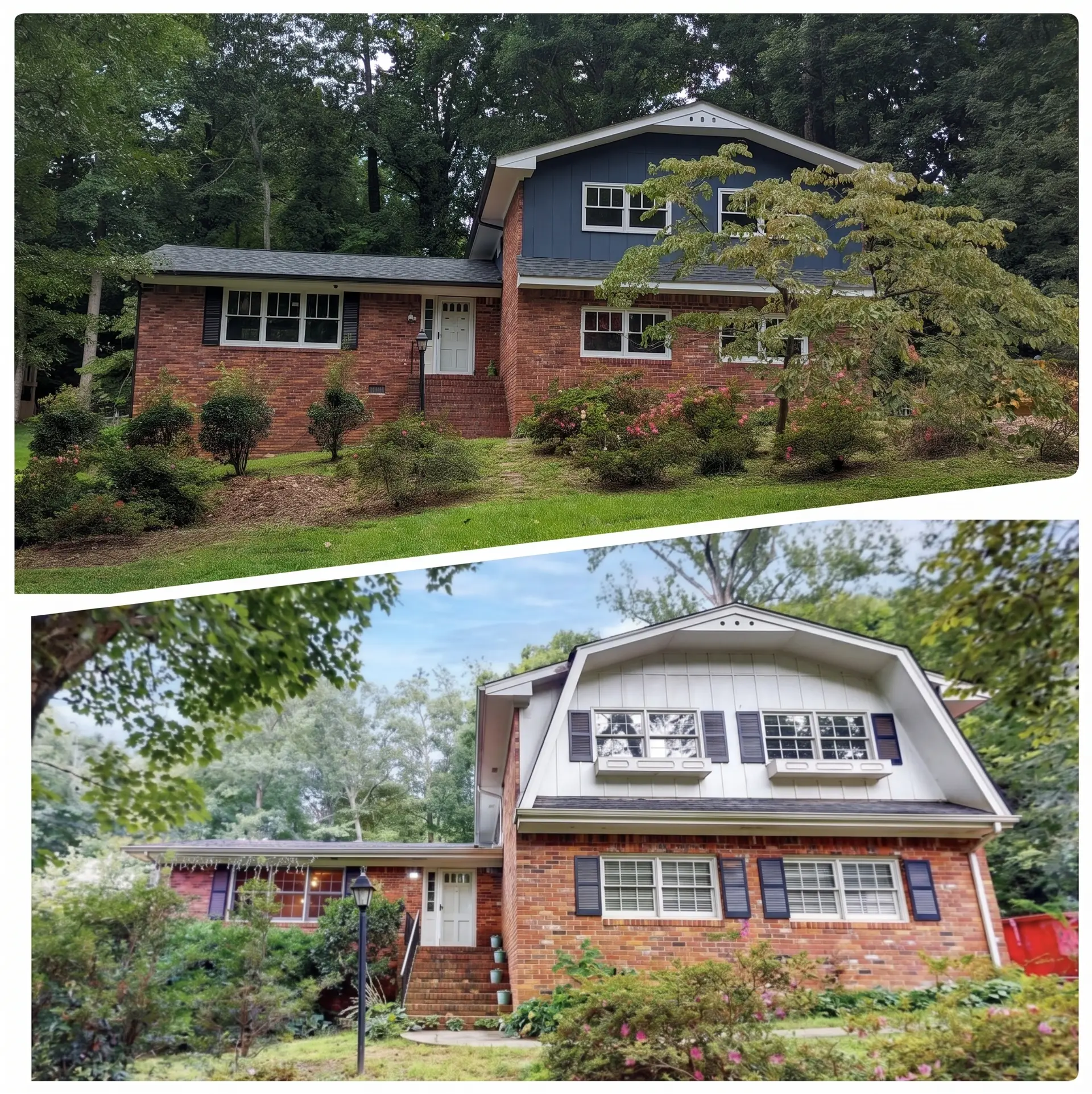 Seamless gutters completing a roofing and siding remodel