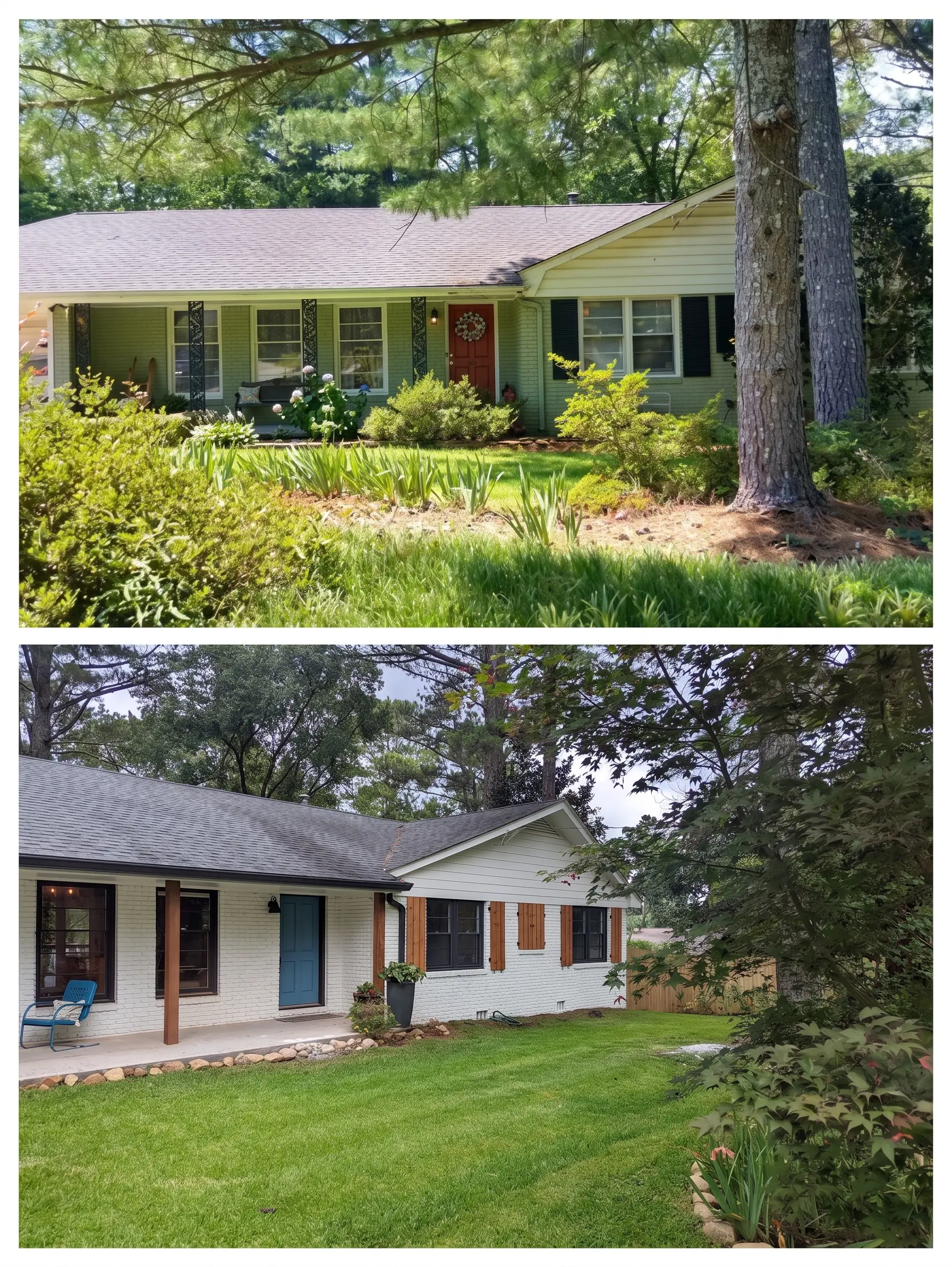 New gutters installed alongside roofing and siding work