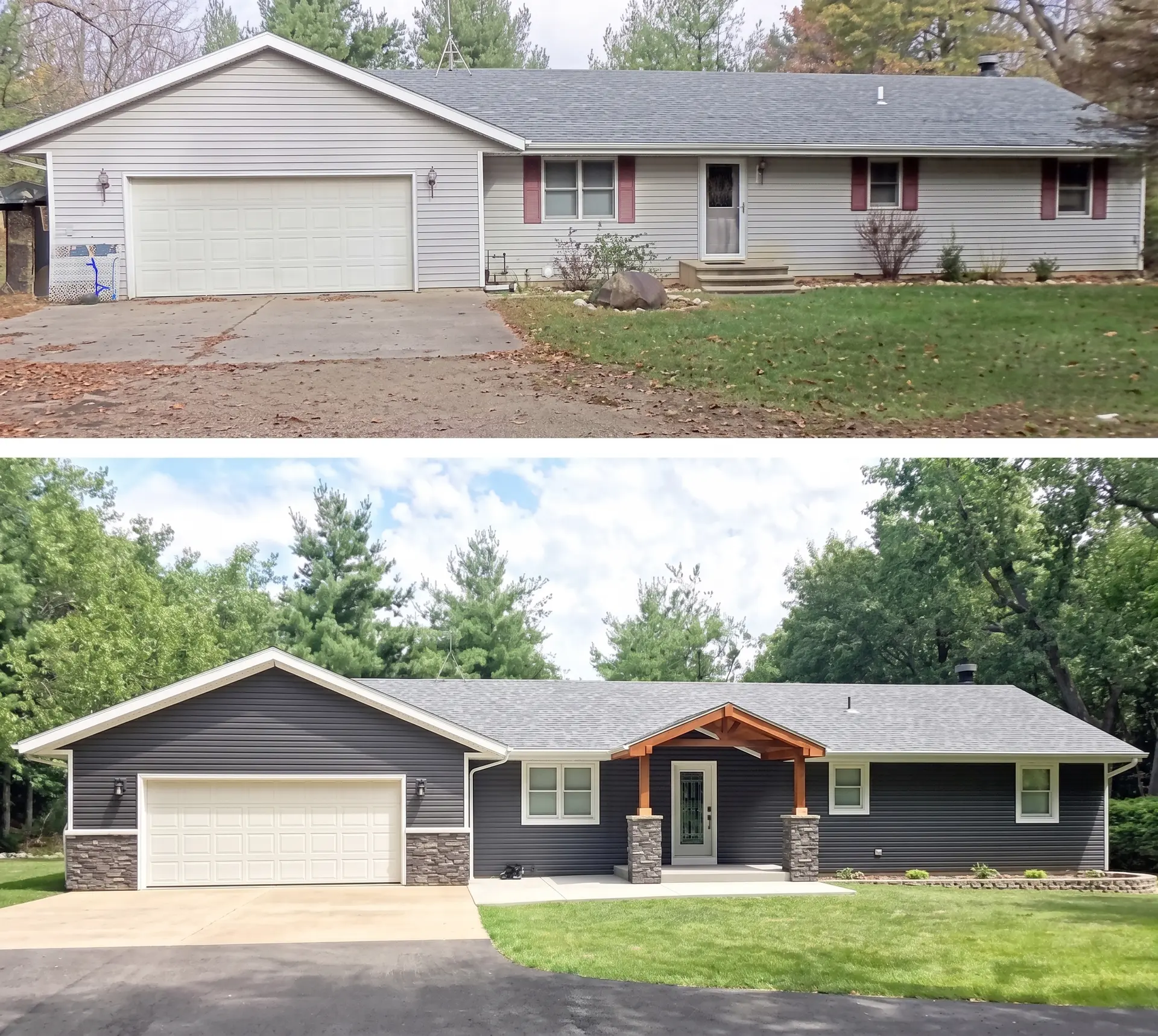 Siding and gutter transformation on a Decatur, GA home